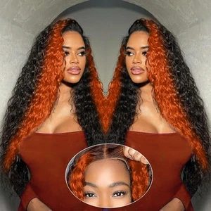 Curly Lace Front Wigs Human Hair Pre Plucked Hairline Glueless Wig 9x6 Pre Cu... - Picture 1 of 6