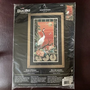 SEALED Bucilla Oriental Crane Bird Asian Needlepoint Kit 4756 NEW 10x18 - Picture 1 of 2