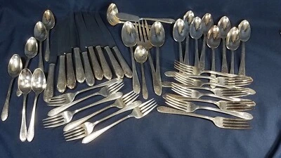 46 Pc Vintage IS Holmes & Edwards First Lady Silverplate 1933 "D" Mono VGC - Image 1 of 4