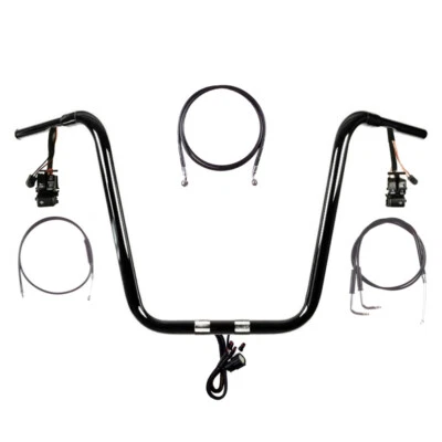 Kit de suspensión de mono precableado negro 18" 1 1/4" Harley Softail Fatboy 2011-2015 Foto 1 de 2