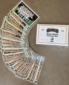 SF Giants 1992 - 1958 Team Photo Postcard Set, MLB San Francisco Giants - Picture 1 of 4