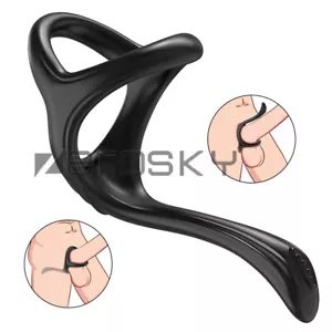 Los mejores anillos de compresión de testículos y escroto masculino jaula estirador suave potenciador bola de retardo - Imagen 1 de 12