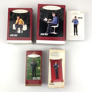 Nuevo en caja X5 De colección Sello Star Trek Adornos 1995-2012 VER LISTA Kirk Spock McCoy - Imagen 1 de 6
