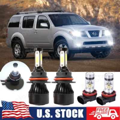Para Nissan Pathfinder 2005-2011 2012 Faros LED Hi/Lo + Faros antiniebla s Foto 1 de 4