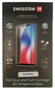 Swissten Ultra Durable 3D Full Glass Displayschutz für Apple iPhone X  iPhone XS - Picture 1 of 1