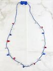 LED Flashing Patriotic Christmas Light Necklace | Olympics | Red White Blue