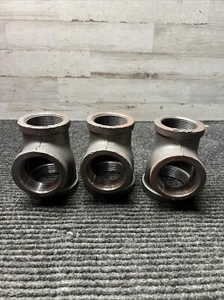 LOT OF 3 Reducing Tee Fittings Malleable Iron 2" x 1-1/2" x 1-1/2" - Picture 1 of 7
