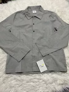 $65 Calvin Klein Men's Sleepwear Cotton Lounge Shirt, Grey Heather, Sz M - Picture 1 of 4