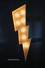 POTTERY BARN MARQUEE LIGHTNING BOLT -NIB- NOW UNIQUE DÉCOR CAN STRIKE ANY ROOM!