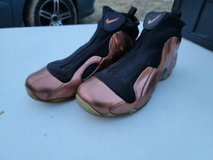 Nike Mens Air Flightposite PRM Copper Black Basketball Shoes 658109-800 Sz 10 - Picture 1 of 10