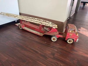 Vintage 1968 Tonka Pressed Steel Gas Turbine Aerial Ladder Fire Truck Mound Minn - Picture 1 of 8