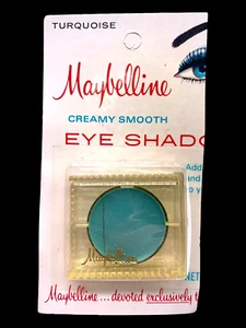 Vintage Maybelline Eye Shadow 1960s 1970s NEW Old Stock Turquoise Creamy Smooth - Picture 1 of 6