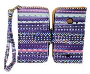 Stylish Tribal Wallet Leather Case for ZTE ZINGER PRELUDE 2 Z667 - Zdjęcie 1 z 5