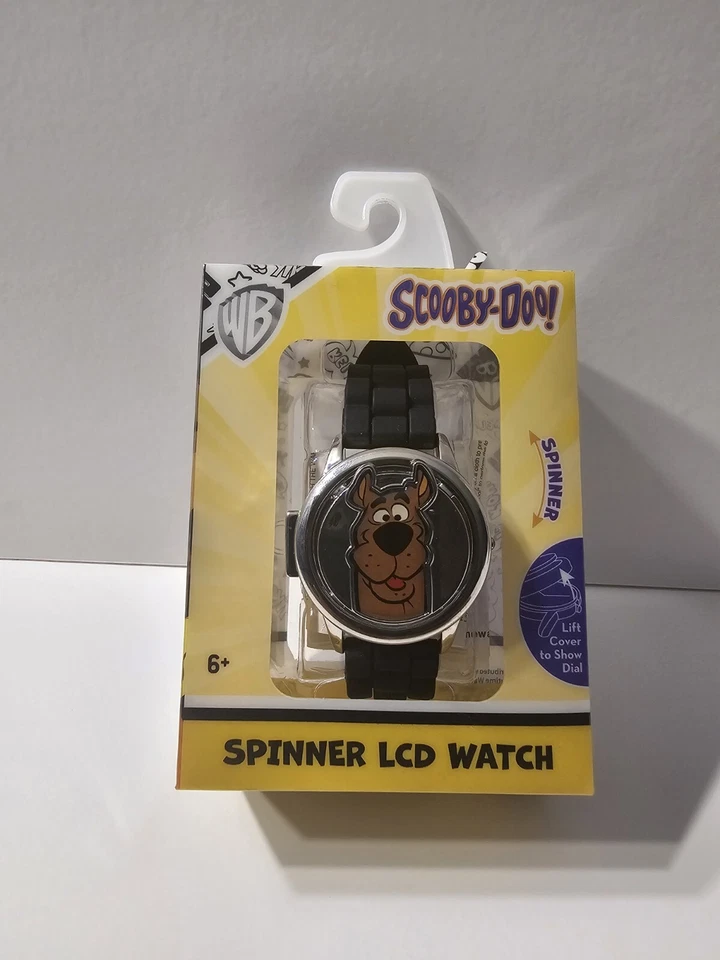 Scooby-Doo SPINS Spinner LCD Black Rubber Band Watch" Warner Brothers Bros. Toys - Image 1 of 4