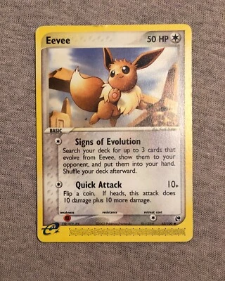Seltene Kult Pokémon Karte Evoli 63/100 - Evolution / Quick Attack  2003 Common - Bild 1 von 2