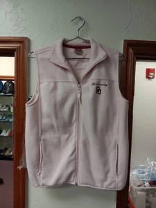 Womens Oklahoma Sooners Pink Sleeveless Vest Size Medium 75 - Picture 1 of 4