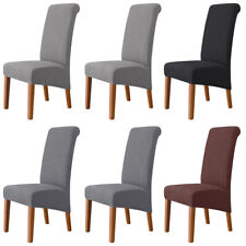 6X Dining Chair Seats Covers Large Size Stretch Slipcovers Removable Protectors