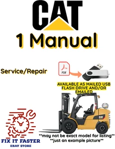 CAT 2EC20 CARRETILLA ELEVADORA ORUGA SERVICIO TALLER MANUAL PDF EN USB - Imagen 1 de 5