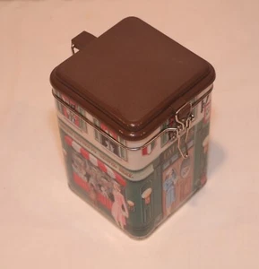 TIN BOX CO COMPANY BROWN SEALING GASKETED LID TIN STORAGE CONTAINER - Picture 1 of 2