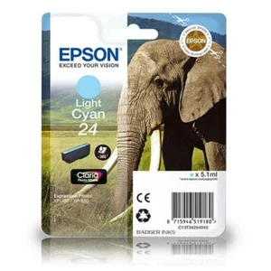 Cartucho de tinta original cian T2425 Epson 24 luces serie elefante C13T24254010 - Imagen 1 de 1