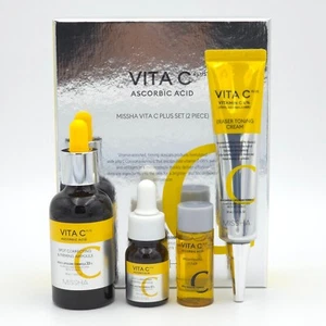MISSHA Vita C Plus Ascorbic Acid 2pcs Set 4 Items Ampoule Cream Toner K-Beauty - Picture 1 of 13