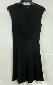 Theory Womens Black Cotton Blend Sleeveless Fit & Flare Dress Size 2 - Picture 1 of 6