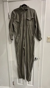 Vtg Banana Republic Safari Jumpsuit Flight Suit Long-Sleeve BROWN/BROWN STRIPE M - Picture 1 of 11
