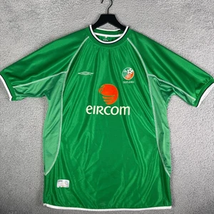 Vintage Umbro Irland Fußball Trikot Herren XL grün Eircom FAI Football Vapa-Tech - Bild 1 von 9