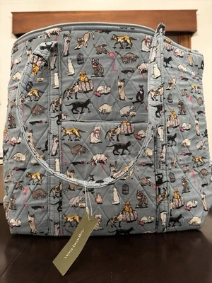 Bolso de Mano Vera Bradley North South Patrón Acolchado con Gatos ("Maullido de Gato") Foto 1 de 4
