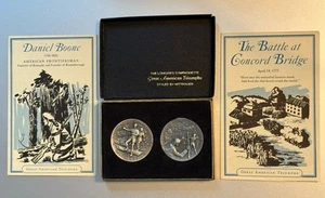 The Longines Symphonette Great American Triumphs Coin Set D Boone/Battle Concord - Bild 1 von 3