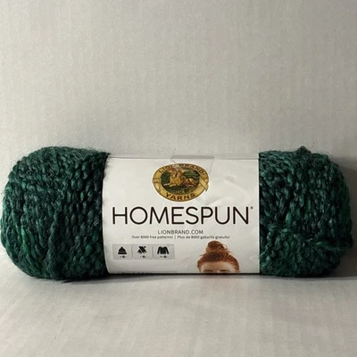 Lion Brand Homespun Yarn Malachite Green Skein 6 oz 185 Yards Bulky Brand NEW - Image 1 of 4