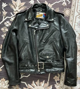 schott 618 leather jacket double rider jacket size 34 - Picture 1 of 11