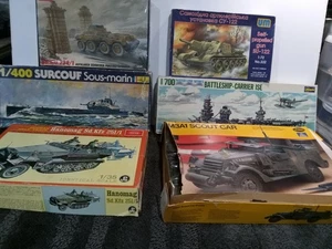 Six Model Kits Military New Open Box - Picture 1 of 8