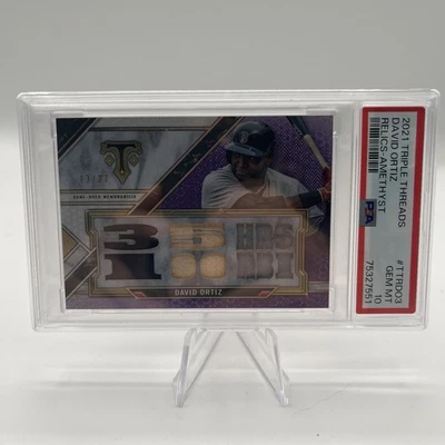 David Ortiz Topps Triple Threads Relics Amathyst 2021/27 PSA 10 Foto 1 de 3