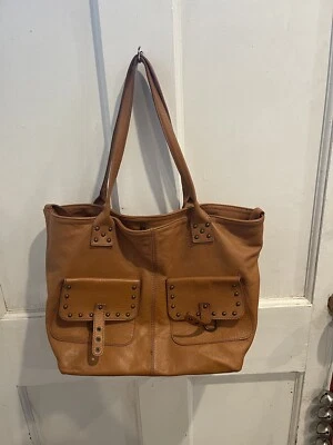 Nardelli Italiano Cuero Suave Bolso de Mano Cartera Hobo Bolso Estilo Marrón Coñac Ver Foto 1 de 4