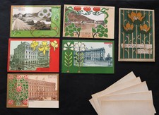 cartoline PLINIUS GRAND HOTEL COMO serie completa 5 cartoline con busta