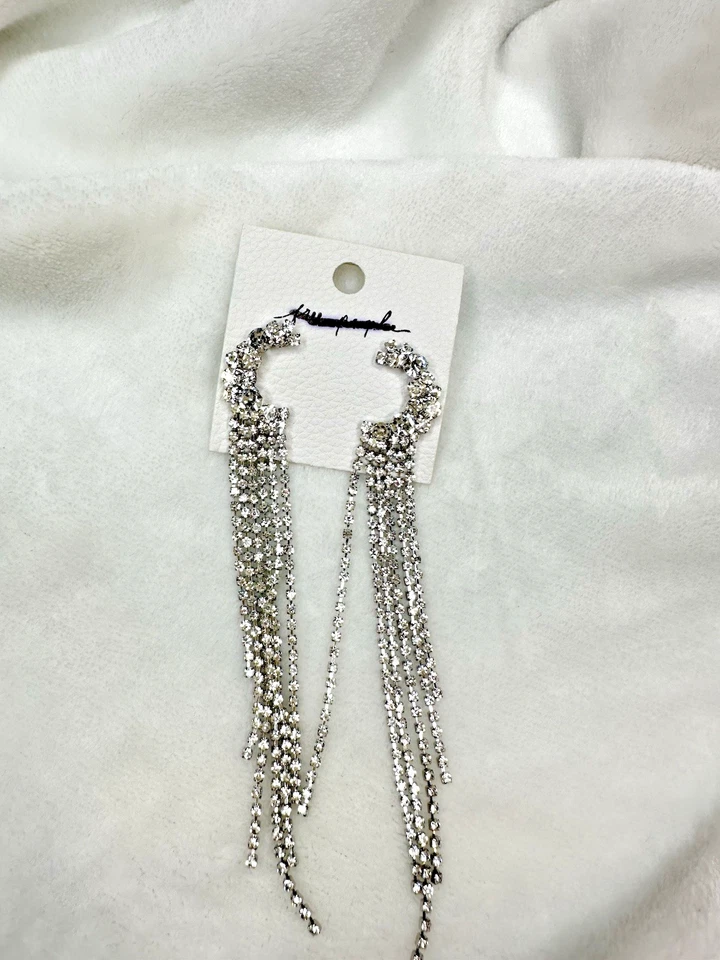 NUEVO Pendientes Free People Como Bailar Cuelga Luna Estrás Me Maces Sentir Foto 1 de 3