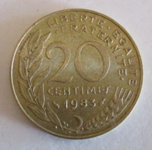 1983 - 20 French Centimes Coin - Republique Francaise - France - Circulated - Picture 1 of 4