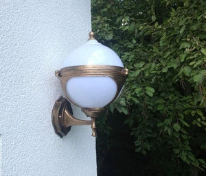 Gold Kugel Garten Wandlampe Aussenleuchte Paris Gartenleuchte Stehleuchte - Bild 1 von 1
