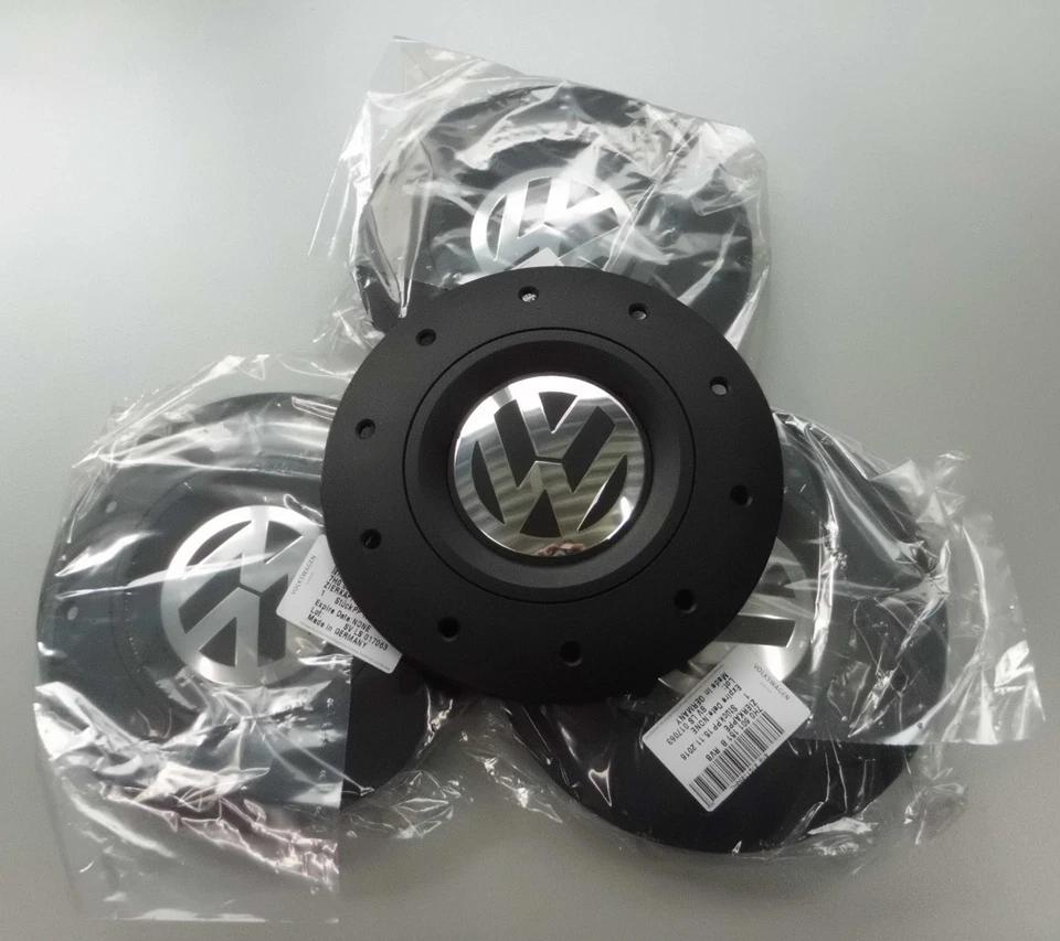 1 Satz Original VW T5 + T6 + Amarok Radkappe Nabendeckel Stahlfelge 7H0601151B - Bild 1 von 1