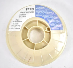 Rodamientos PGN carrete de alambre de soldadura MIG sólido carrete de 10 lb ER70S-6,030" baja salpicadura - Imagen 1 de 4