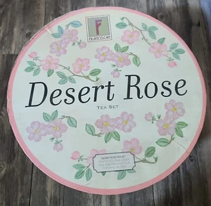 Vtg Franciscan Desert Rose teapot, lid, sugar bowl, lid,  & creamer & cup Saucer - Picture 1 of 19