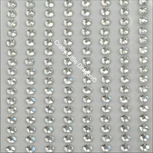 16 x Clear Rhinestone Diamante Strips Stick On Self Adhesive Craft Gems 3mm 960 - Picture 1 of 1