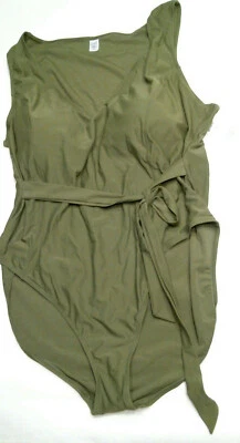 Traje de baño Jaclyn Smith de una pieza con cuello en V, aguacate, tallas grandes para mujer, nuevo con etiquetas  Foto 1 de 4