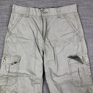 Levi's Cargo Shorts Boys 14 Beige Flap Pockets 27 x 11" Inseam - Picture 1 of 11