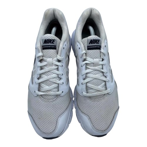 Nike Downshifter 6 Scarpe da Ginnastica Uomo UK 9 Bianco Sneakers Buone Condizioni Alcuni Segni