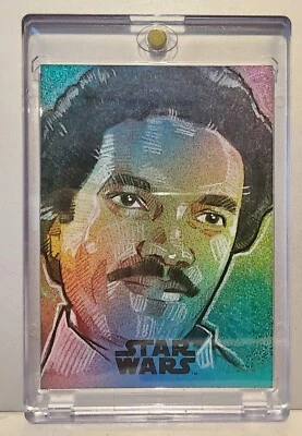 Topps Star Wars Sketch Card 1/1 Lando B.Scotchmer Refractor Artist Proof  - Image 1 of 4