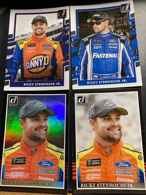 RICKY STENHOUSE JR lot of 9 NASCAR cards 2016-18 Panini & Donruss w/ Press Proof - Image 1 of 4