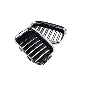 For BMW E36 318IS 325i M3 92-96 Front Kidney Grille Grill Chrome Gloss Black - Picture 1 of 11