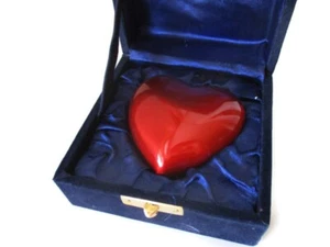 Red Always In My Heart Keepsake Cremation Memorial Ashes Aluminium Urn + Case - Picture 1 of 7